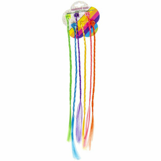 Regenbogen 6-teilige Bunte Haarsträhnen auf Karte (24 Stk.)