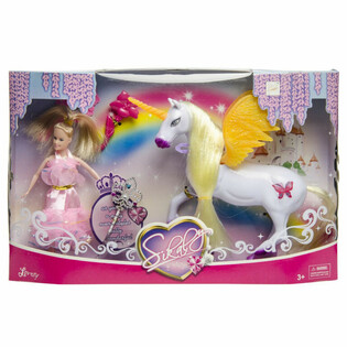 EINHORN / UNICORN UND PRINZESSIN SPIELSET - IN LUXUS-GESCHENKBOX (1 Stk.)