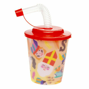 TRINKBECHER - EISBECHER MIT STROHHALM - HEILIGER NIKOLAUS (12 Stk.)
