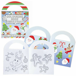 Kleine Weihnachts-Malb&uuml;cher mit Stickern (48 Stk.)