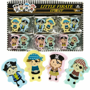 Piratenfiguren Radiergummi-Set - 2 St&uuml;ck im Display
