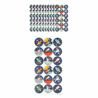 FUN STICKERS - WELTRAUM / WELTALL - 18 STICKER PRO BOGEN (10 Stk.)