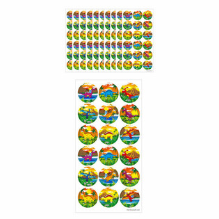 FUN STICKER - DINOSAURIER STICKER - 18 STICKER PRO BOGEN (10 Stk.)