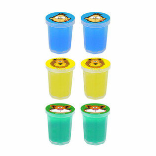 Dschungel Tier Schleim-Töpfchen (6er-Pack)