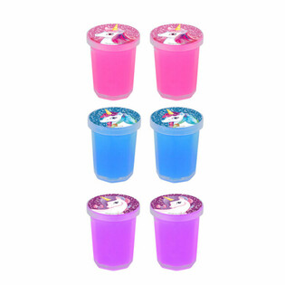 Einhorn-Schleim kleine T&ouml;pfchen (6 Stk.)