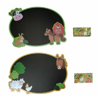 Bauernhof-Tiere Kreidetafel inkl. Kreideschachtel im Display (24 Stk.)