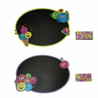 Smiley Kreidetafel mit Kreide (Display 24 Stück)