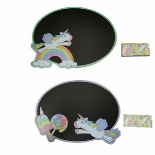 Einhorn Kreidetafel mit Kreide (24er Display)