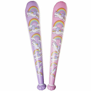 Gro&szlig;e Aufblasbare Einhorn Keule - 85cm - Mischfarben (12er Pack)
