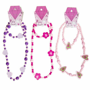 Holz-Kinderkette + Armband Set (48er Set)