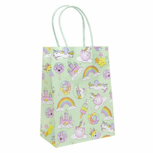 Einhorn Papier Geschenktaschen - 12er Set (16x9x22 cm)