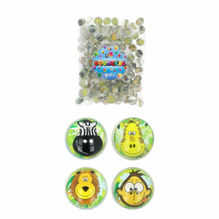 Mix Dschungeltiere Flummis - Ø 3,3 cm (100er-Pack)