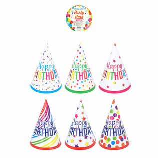 Partyhüte 'Happy Birthday' Mix (120 Stk.)