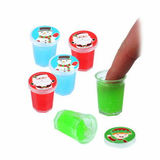 Weihnachts - Mini Schleimt&ouml;pfchen (6er-Set)