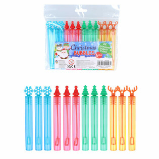 FARBIGE WEIHNACHTSBLASENST&Auml;BE (1 Packung mit 12 St&uuml;ck)
