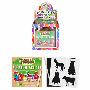ECO FRIENDLY - MAGISCHE FARBEN SCRATCHPAPIER - BAUERNHOFTIERE IN DISPLAY (108 Stk.)