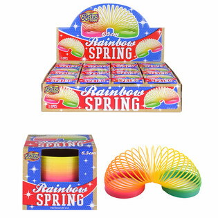 RETRO TOYS - REGENBOGENSPIRALE &Oslash; 6,5 CM. IM DISPLAY (12 Stk.)