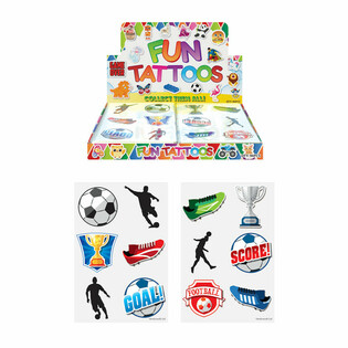 FUSSBALL FUN TATTOOS IM DISPLAY (96 ST&Uuml;CK)