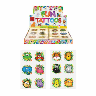 FUN TATTOOS - MODELL: DSCHUNGELTIERE IM DISPLAY (96 Stk.)