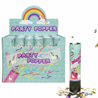 PARTY KONFETTI SHOOTER - EINHORN - IM DISPLAY (48 Stk.)
