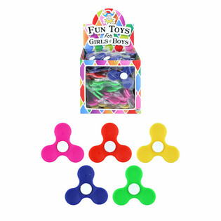 KUNSTSTOFF-SPINNER IM DISPLAY - FARBMISCHUNG (100 Stk.)