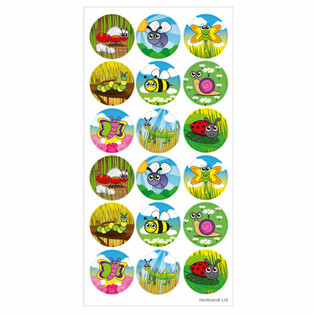 FUN STICKERS - INSEKTEN - 18 STICKER PRO BOGEN (10 Stk.)
