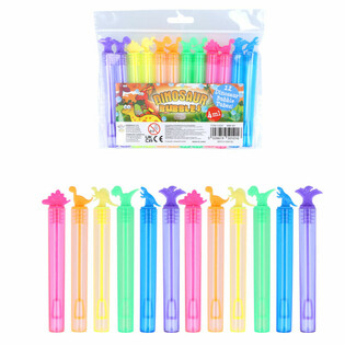Bunte Dinosaurier Seifenblasen-Stäbe (12er Pack)