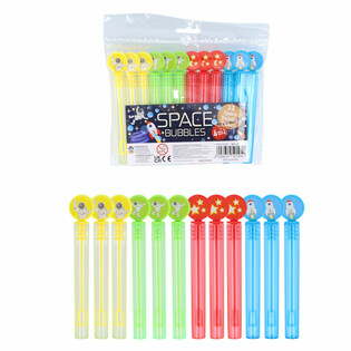 Bunte Weltraum-Seifenblasenst&auml;be (12er-Pack)