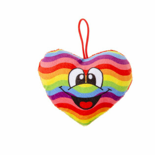 PLÜSCH-REGENBOGEN-HERZ-SMILEY (24 Stk.)