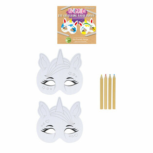 ECO FRIENDLY - Mal Dein Eigenes Einhorn-Masken-Set (12er-Pack)