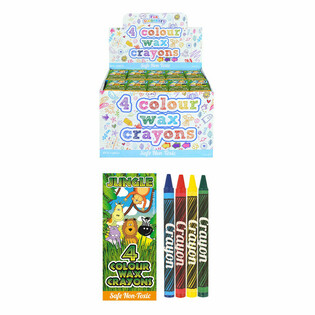 4-teilige Wachsmalstift-Sets 'Dschungeltiere' - Display (120 Stk.)