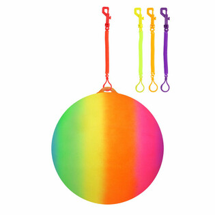 REGENBOGENBALL MIT SCHNUR / BUNGEBALL Ø23 Cm (24 Stk.)