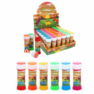 Dinosaurier Seifenblasen 50ml mit Geduldsspiel - Vorteilspack Display 36 Stück