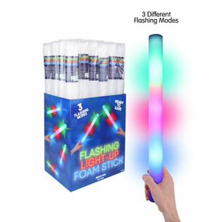 LED-Schaumstoffstäbe - Mehrfarbige Partybar im Display (24 Stück)