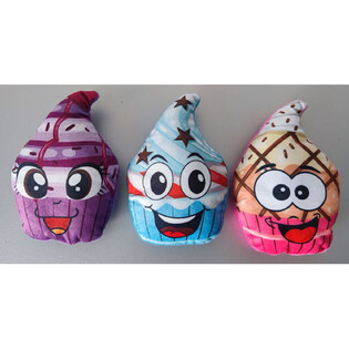 Pl&uuml;sch-Cupcake - Farbmix (24 Stk.)