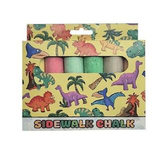 6er-Set Gro&szlig;e Stra&szlig;enmalkreide - Dinosaurier-Modell (12 Packungen)