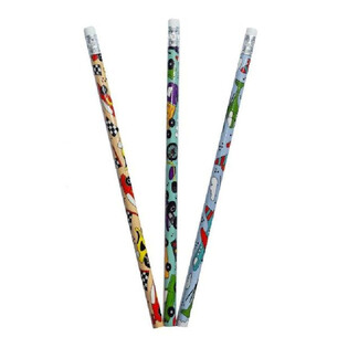 FAHRZEUGE BLEISTIFT MIT RADIERGUMMI (12 Stk.)