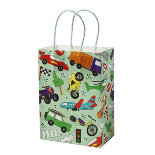 PAPIERGESCHENKTÜTE - FAHRZEUGE - Maße: 16x9x22 CM (12Stk.)