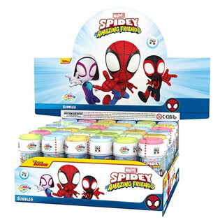 SPIDEY SPIDERMAN AMAZING FRIENDS BUBBLE BLOW – 60 ML – IM DISPLAY (36 Stk.)