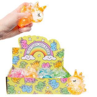 QUETSCH-EINHORN / SQUEEZE UNICORN - FARBMIX - IN DISPLAY (12 Stk.)