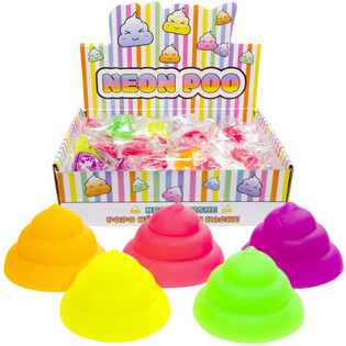Squeeze Neon Poo - Mix Farben - Display (50 Stk.)