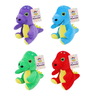 Pl&uuml;sch-Dinosaurier - 19 cm hoch - verschiedene Farben (12 Stk.)