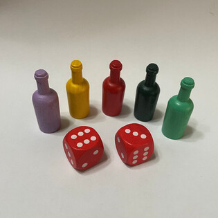 DIY Brettspiel-Set - 5 Spielfiguren & 2 Würfel