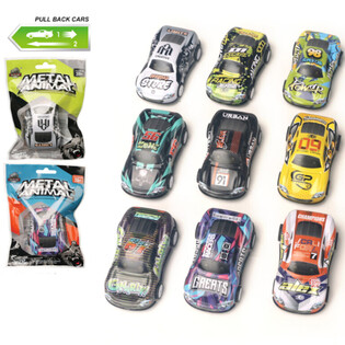 Metall Pullback-Rennautos in Geschenktüte (24 Stück)