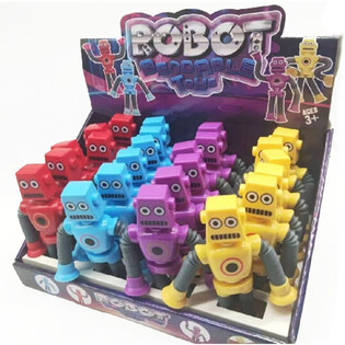 Biegbare Flexible Spielzeug Roboter - Bunte Mischung (24 Stk.)