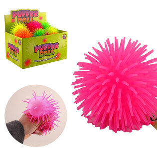 Pufferball 9 cm - Bunte Mischung (Display 24 Stk)