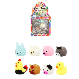 TOMbola SQUISHY - BAUERNHOF-TIERE - IM DISPLAY (96er-Set)