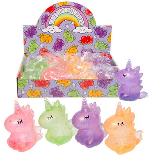 Einhorn Quetschspielzeug / Squeeze Unicorn im Display (12 Stk.)