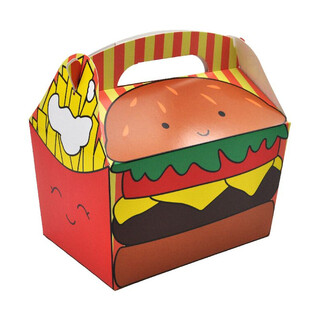 MENÜBOX MODELL: HAMBURGER & POMMES - Maße 18.5x12x19 CM - FOODBOX - KIDSBOX (24 Stk.)