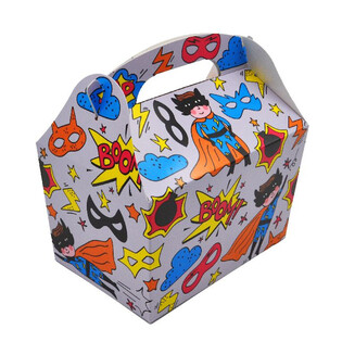 MENÜBOX MODELL: SUPERHERO - Maße 18.5x12x19 CM - FOODBOX - KIDSBOX (24 Stk.)